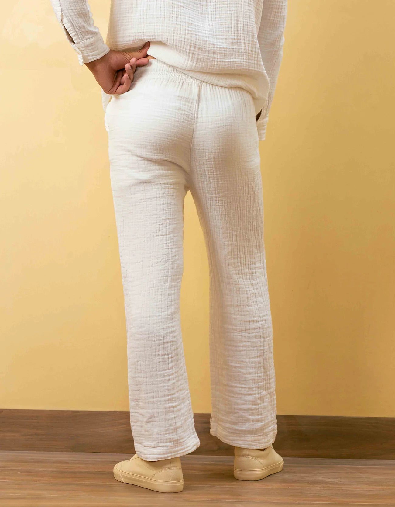 RELAXED FIT MUSLIN TROUSER