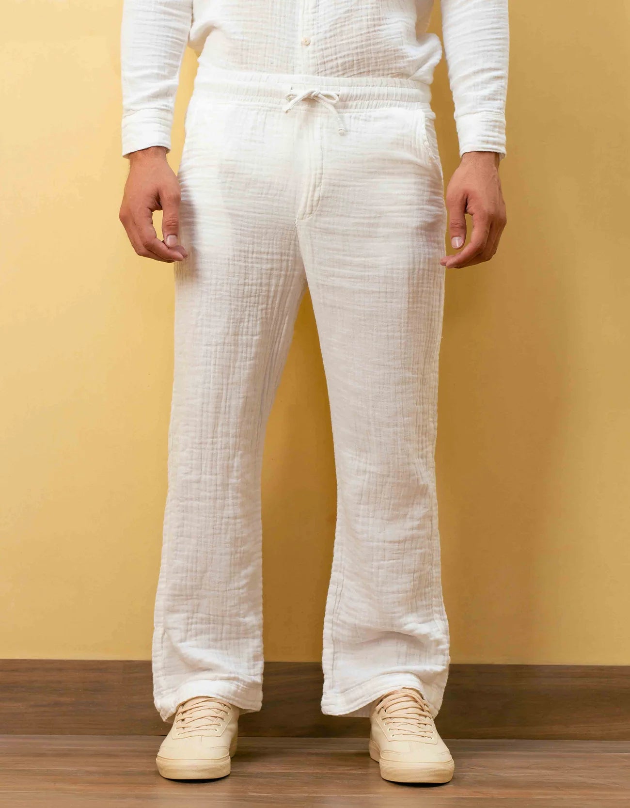 RELAXED FIT MUSLIN TROUSER