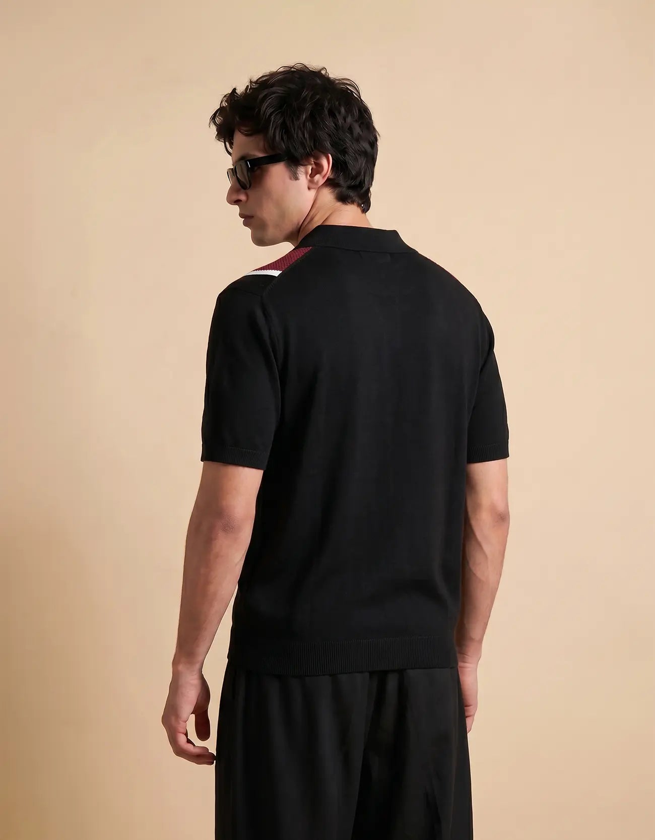 MEN'S ZIPER KNIT POLO SHIRT