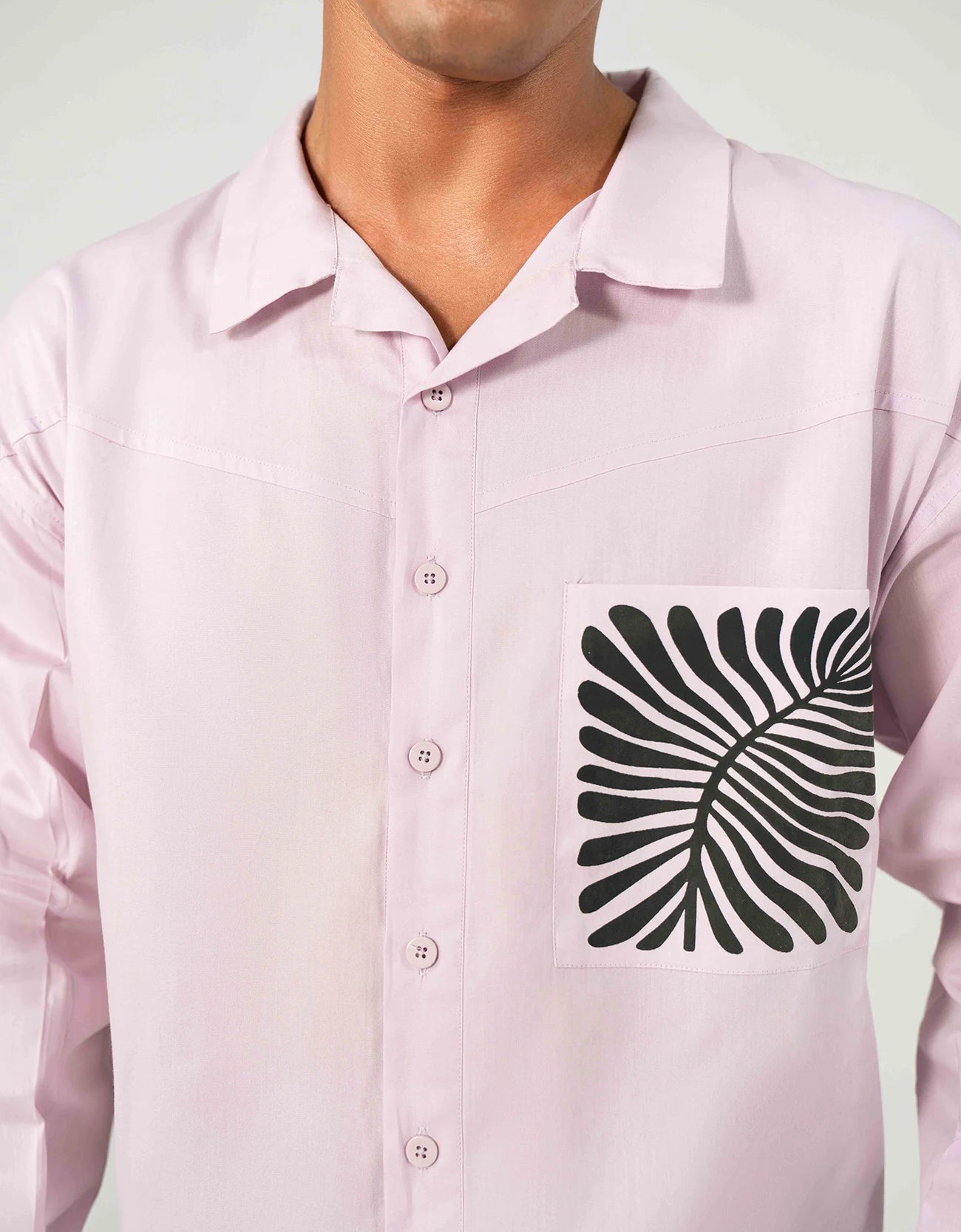 POPLIN PRINTED POCKET SHIRT