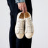 CHECK JUTE LACE-UP SNEAKERS