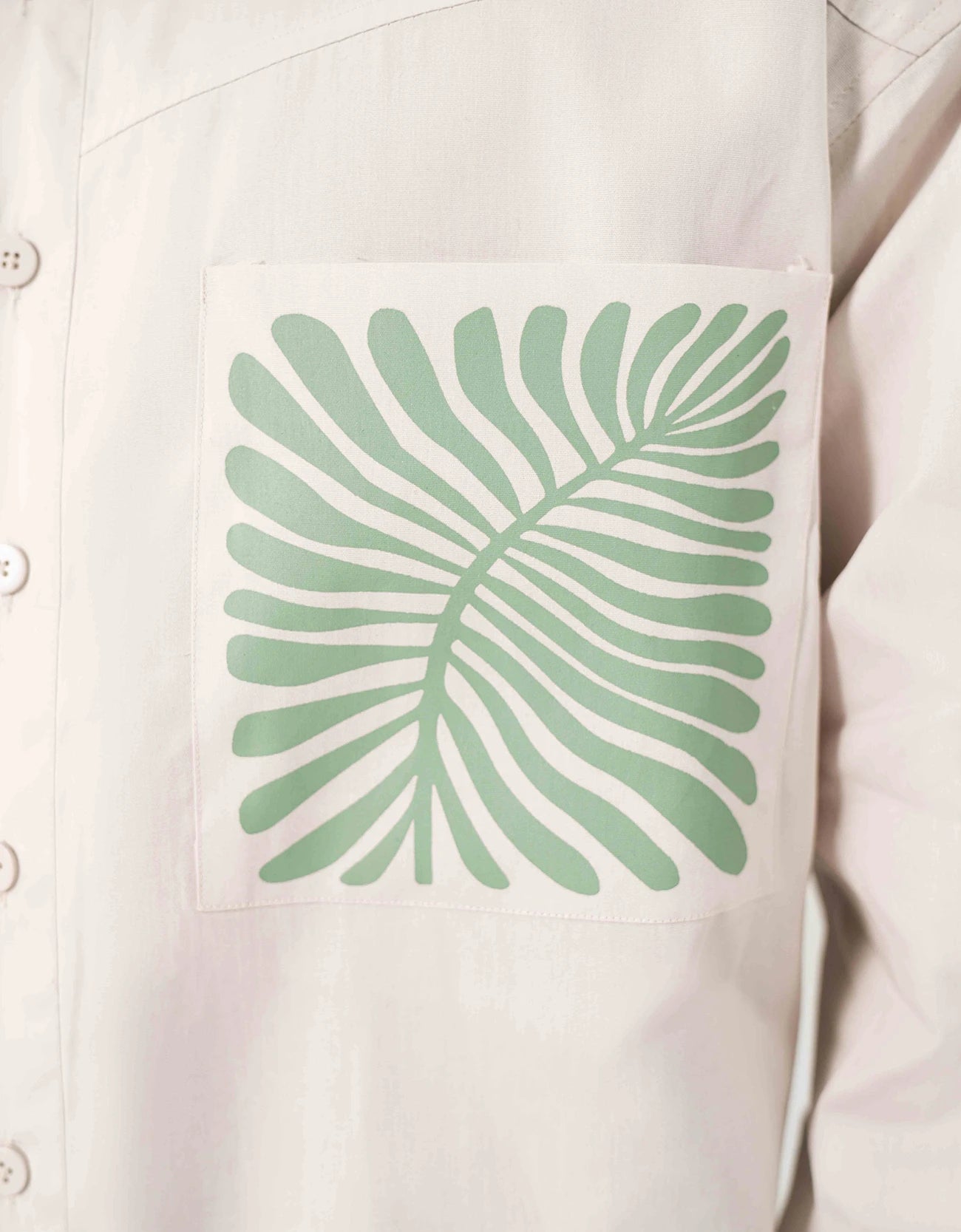 POPLIN PRINTED POCKET SHIRT