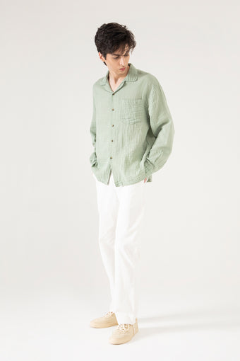 MUSLIN CAMP COLLAR SHIRT