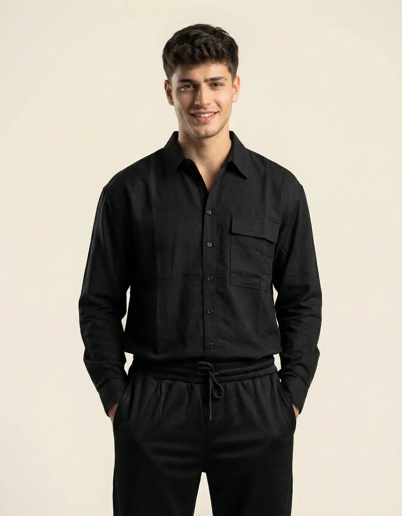 CHEST POCKET BUTTONED SHIRT