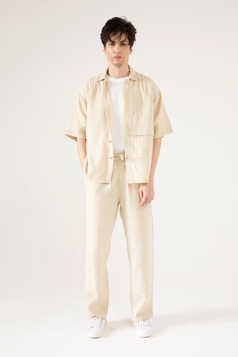 OVERSIZED MUSLIN PATCH POCKET SHIRT OVERSHIRT