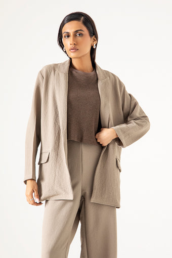 OVERSIZED TEXTURED BLAZER