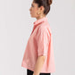 CROPPED PATCH POCKET SHIRT