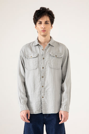 MUSLIN FLAP POCKET SHIRT