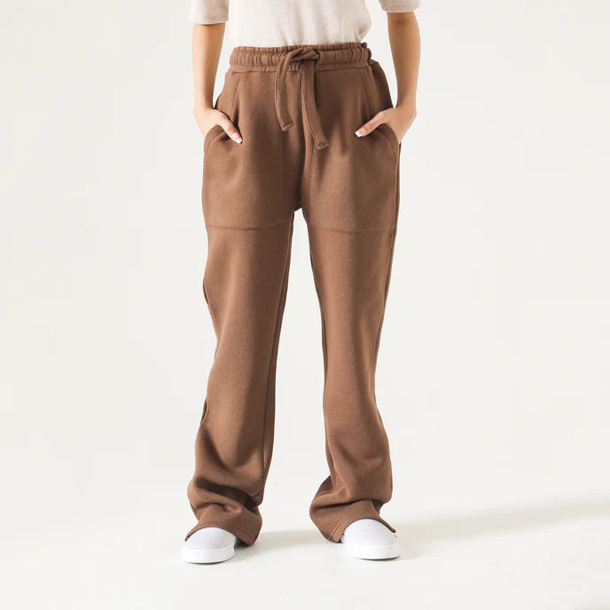 STRAIGHT FLEECE TROUSER WITHOUT SLIT