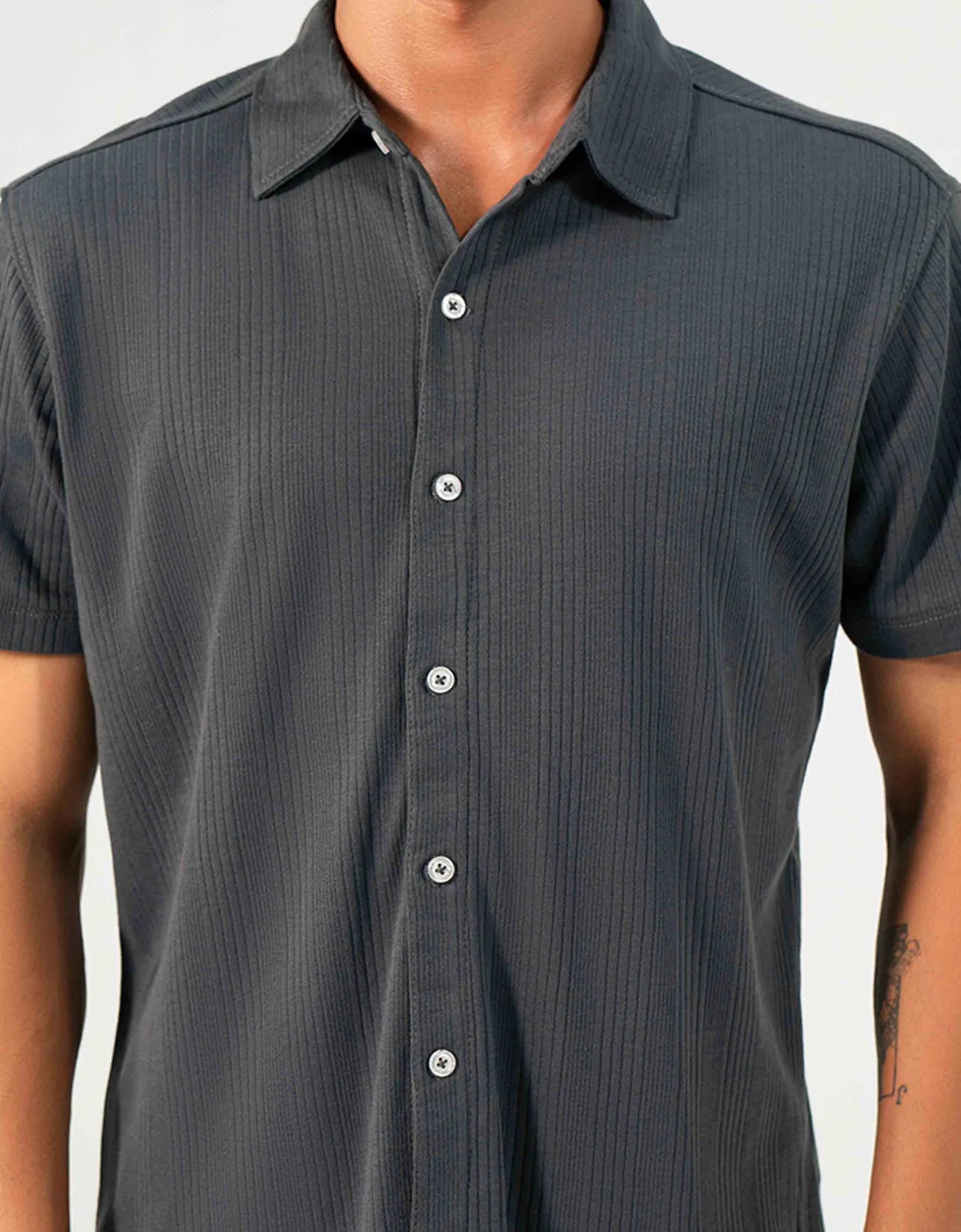 KNITTED BUTTON UP SHIRT