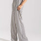 STRIPPED WIDE LEG TROUSERS