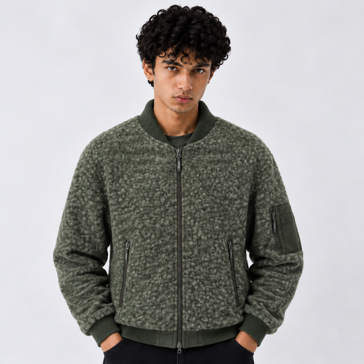 CAMDEN BOMBER JACKET - Charcoal