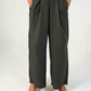 WAFFLE TEXTURED WIDE LEG TROUSER