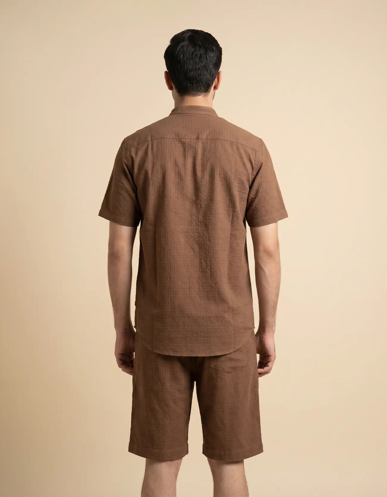 WAFFLE TEXTURED MEN'S CASUAL SHIRT