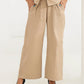 WAFFLE TEXTURED WIDE LEG TROUSER