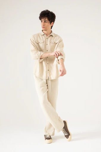 MUSLIN FLAP POCKET SHIRT