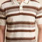 MEN'S STRIPED KNIT POLO
