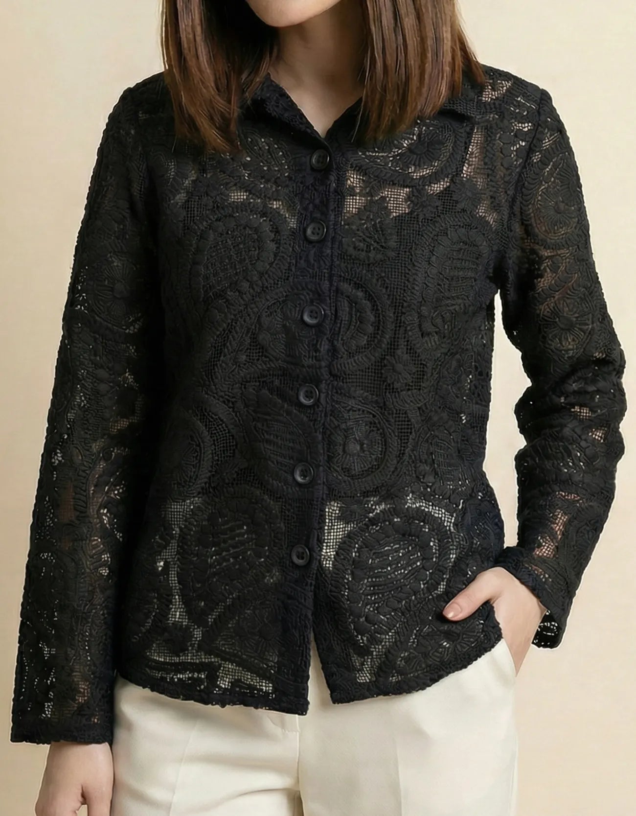 EMBROIDERED BUTTON DOWN SHIRT