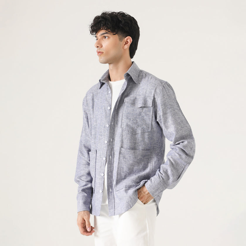 TRIPLE POCKET BUTTON DOWN SHIRT