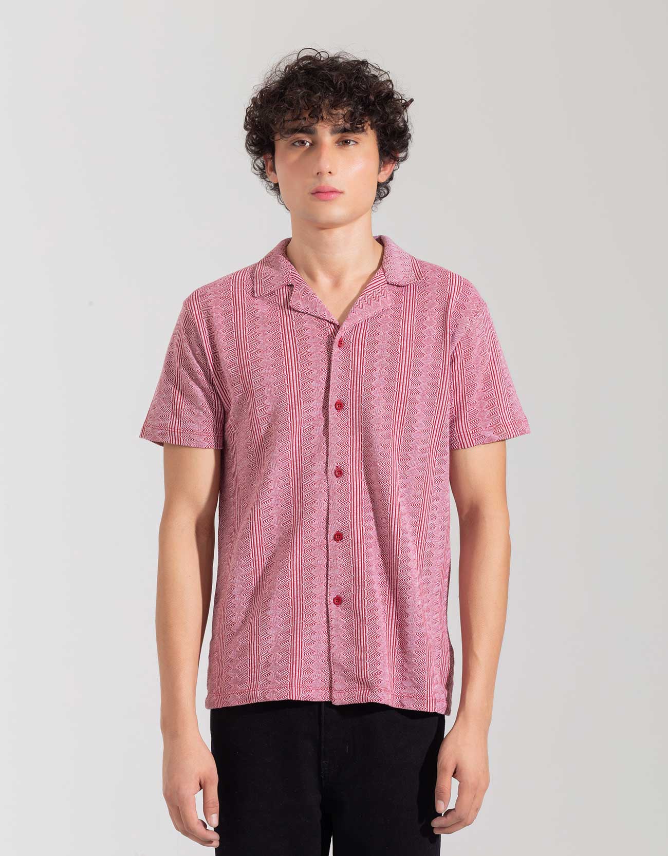 JACQUARD BUTTONDOWN SAFARI SHIRT