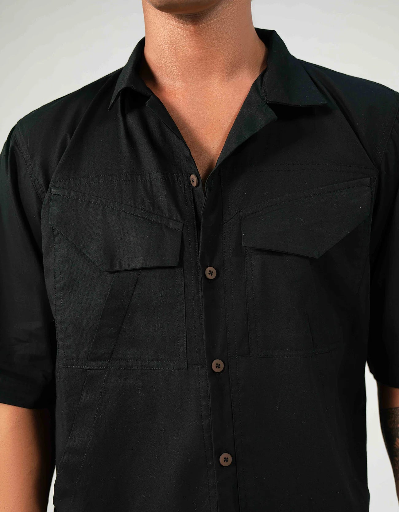 POPLIN FLAP POCKET SHIRT