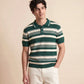 MEN'S STRIPED KNIT POLO