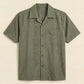 CROCHET CAMP COLLAR SHIRT