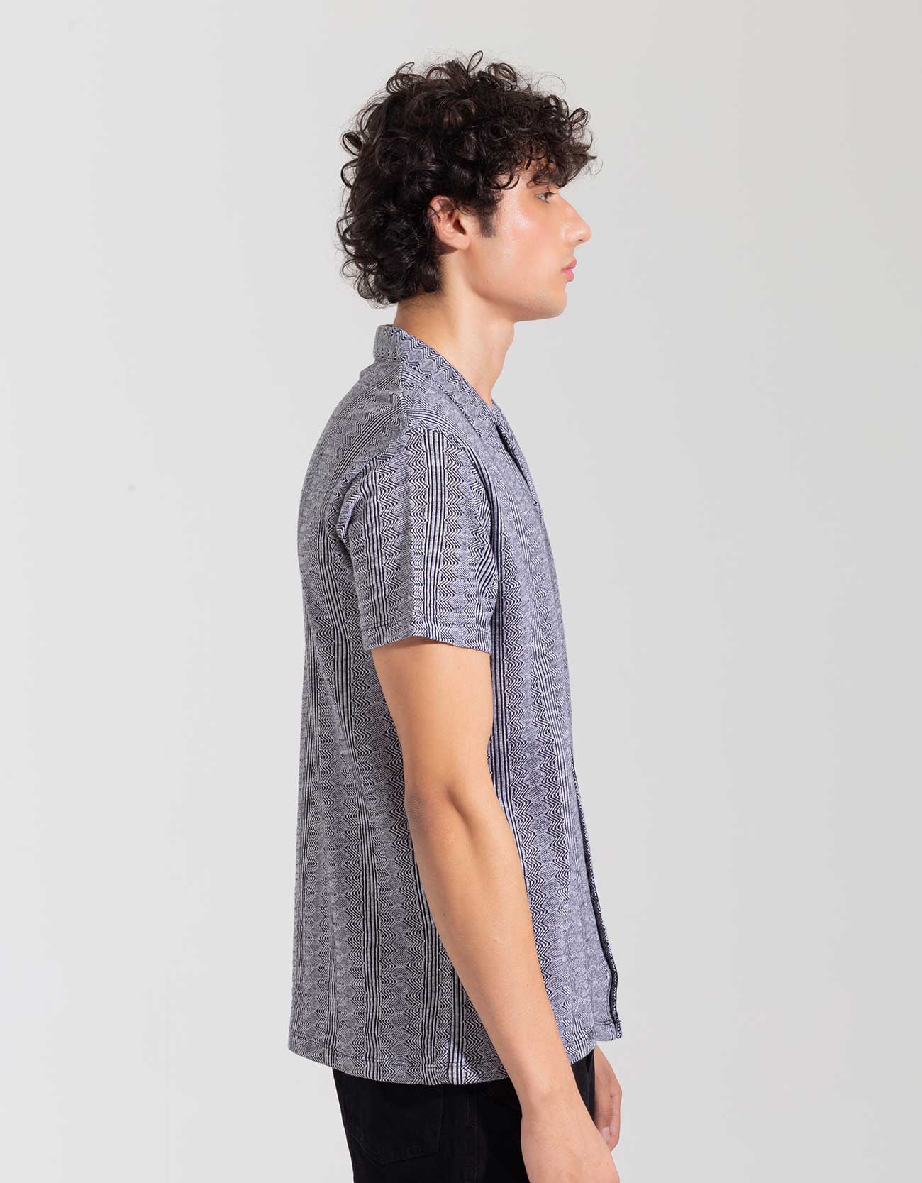 JACQUARD BUTTONDOWN SAFARI SHIRT