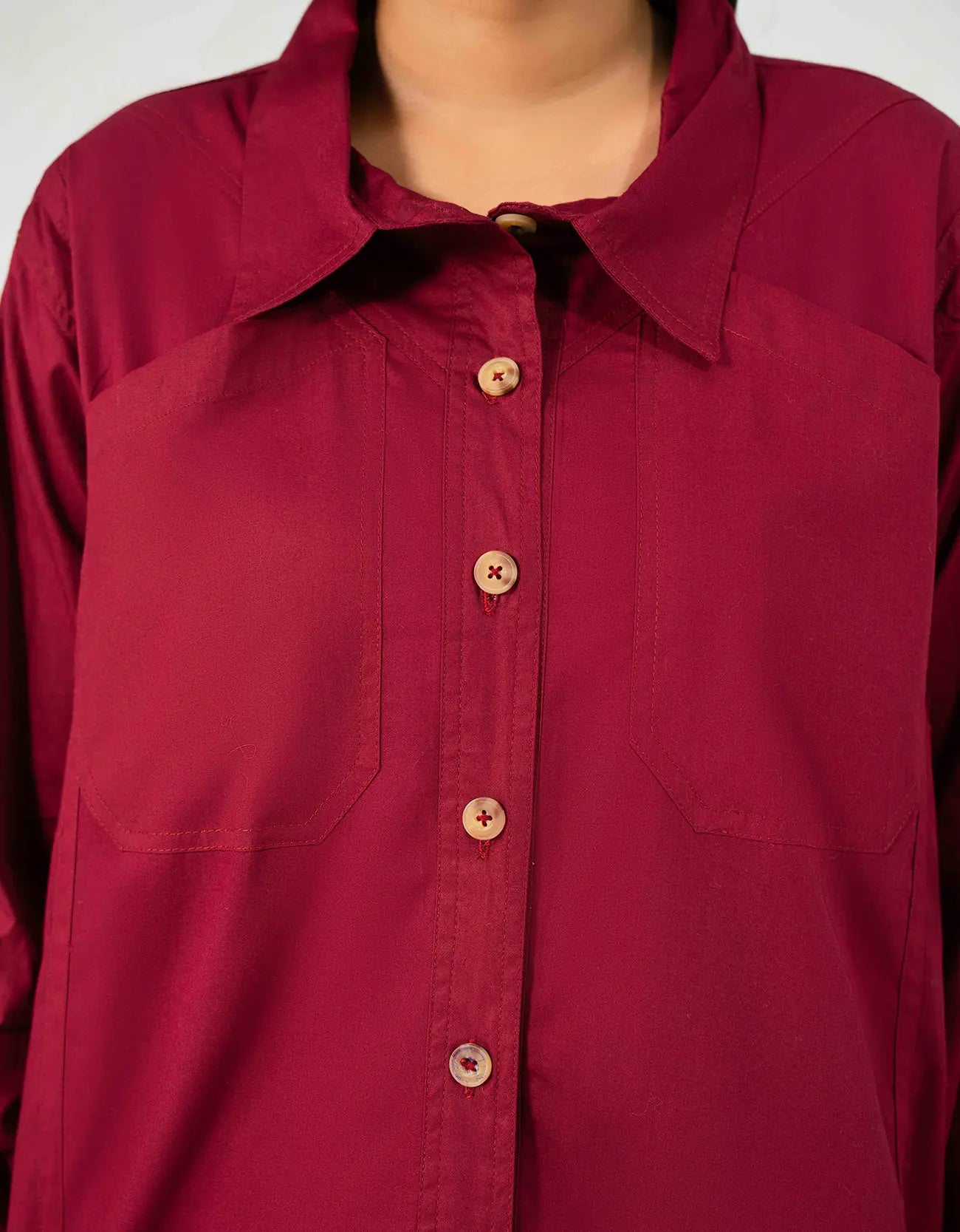 POPLIN POCKETS DETAIL SHIRT