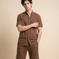 WAFFLE TEXTURED MEN'S CASUAL SHIRT