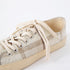 CHECK JUTE LACE-UP SNEAKERS