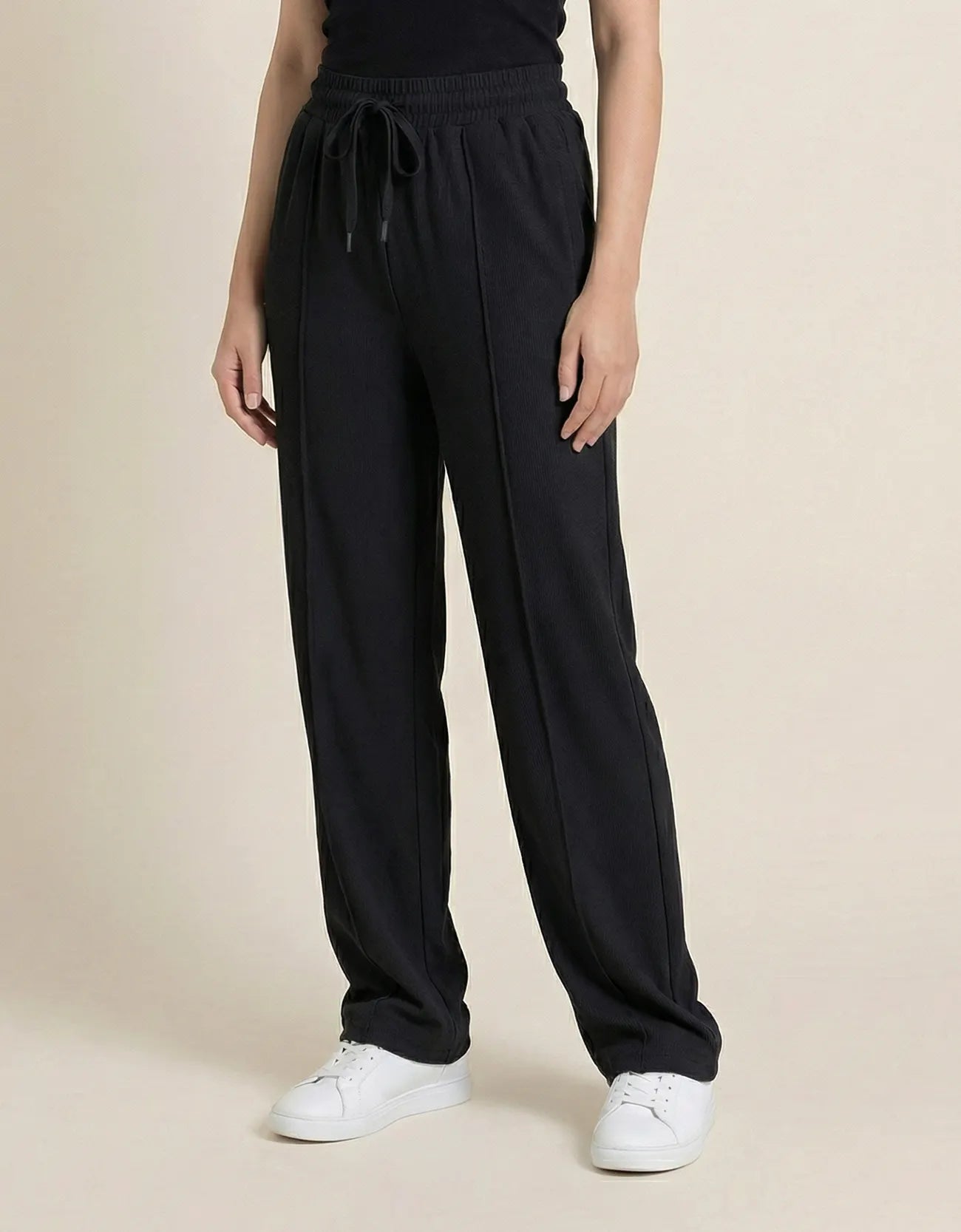 RIBBED WIDE BOTTOM TROUSER