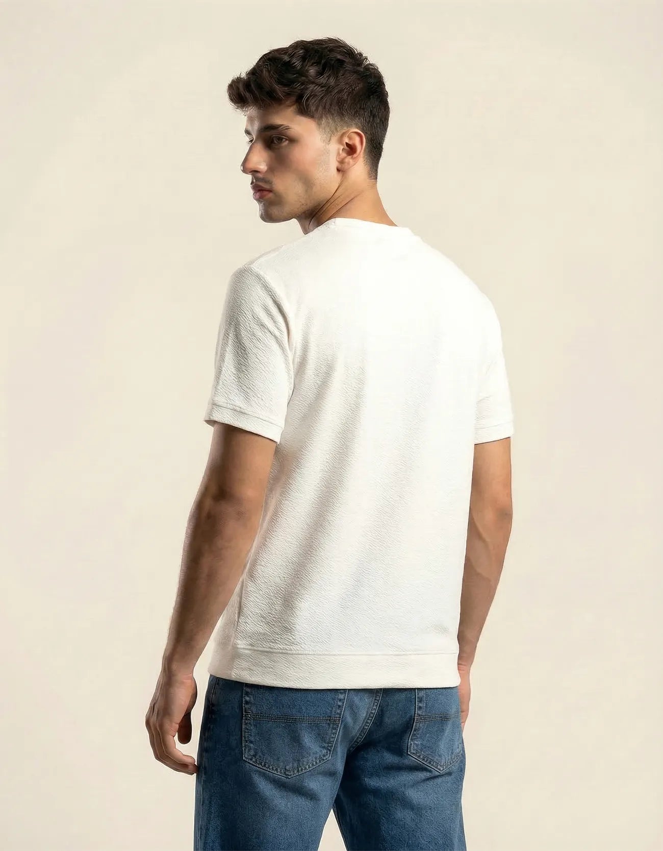 CLASSIC TEXTUTURED CREW NECK