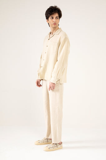 MUSLIN CAMP COLLAR SHIRT