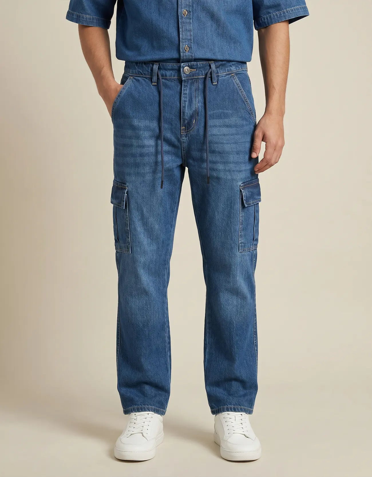 DENIM STRAIGHT FIT TROUSER