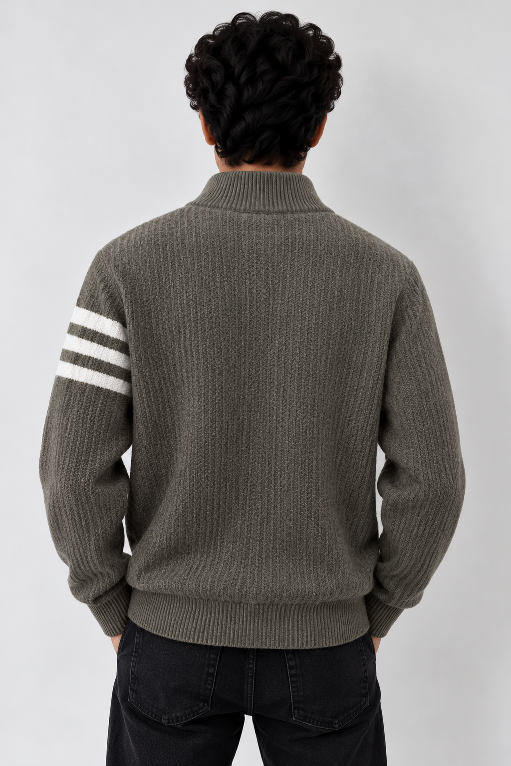 VALMONT ZIP KNIT - Olive