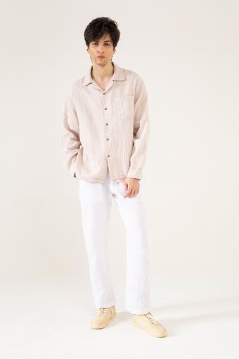 MUSLIN CAMP COLLAR SHIRT