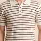 MEN'S STRIPED KNIT POLO