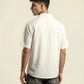 STRIPE TEXTURED CAMP COLLAR SHIRT