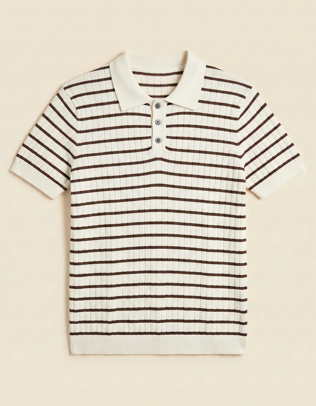 MEN'S STRIPED KNIT POLO