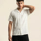 CROCHET CAMP COLLAR SHIRT