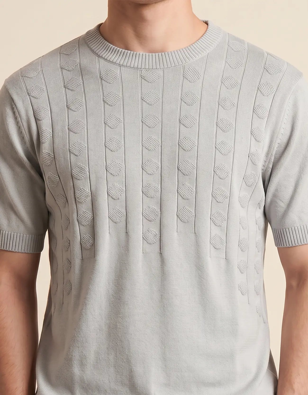 MEN'S TEXTURED KNIT T-SHIRT