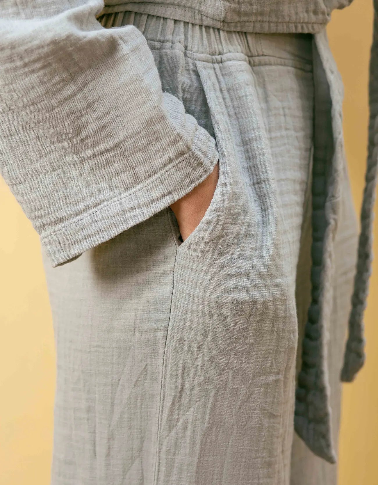 MUSLIN WIDE LEG TROUSER