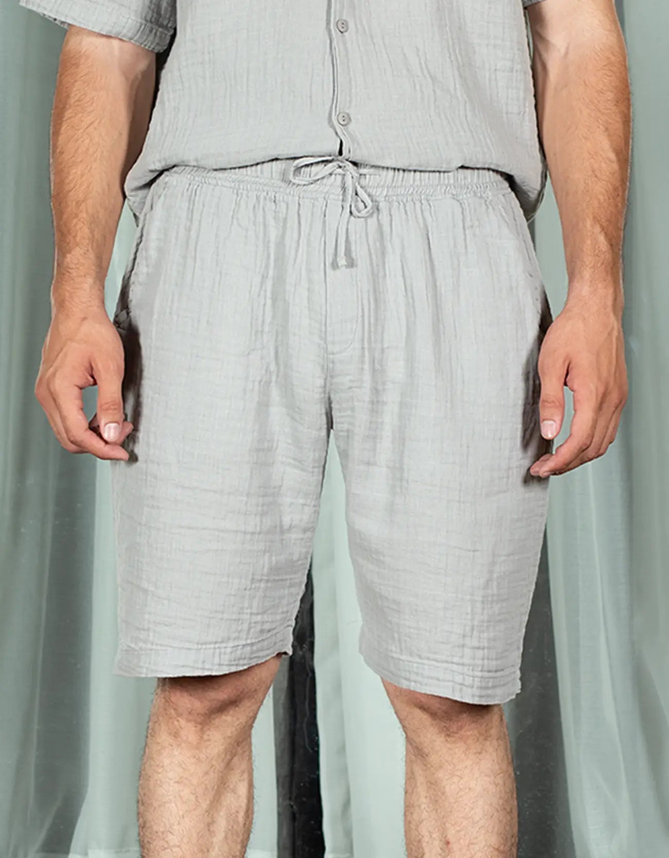 RELAXED FIT MUSLIN SHORTS