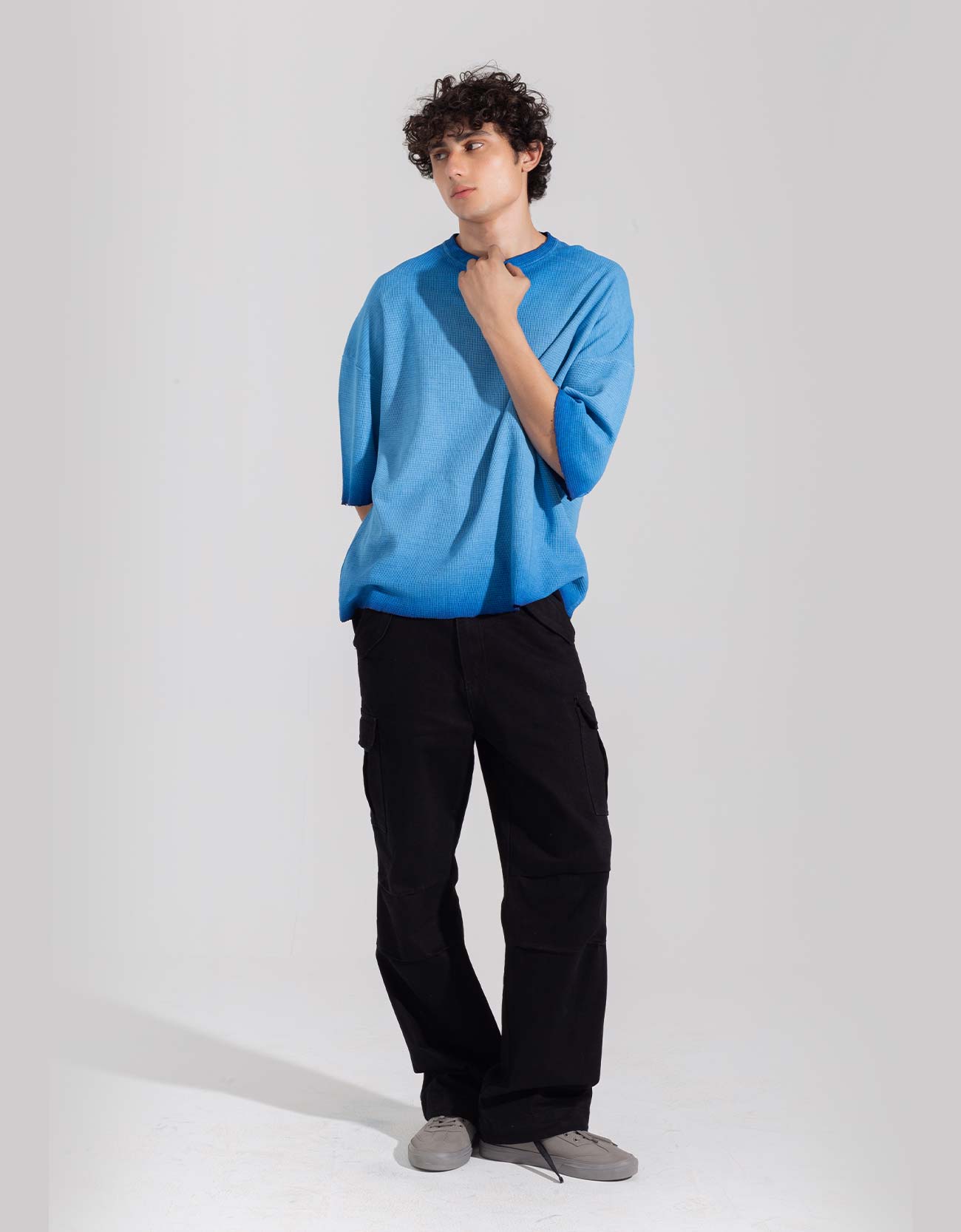 TEXTURED TIE-DYE T-SHIRT