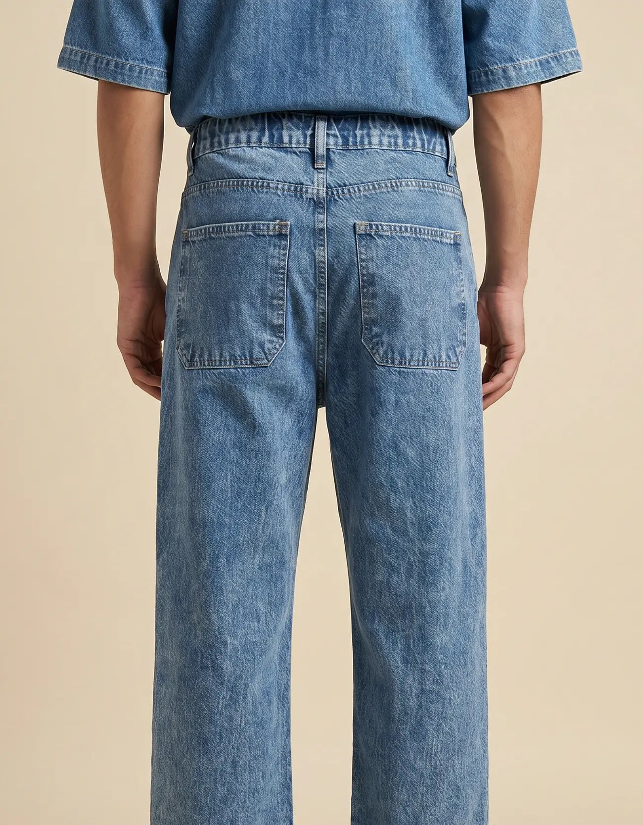 DENIM STRAIGHT TROUSER FADED