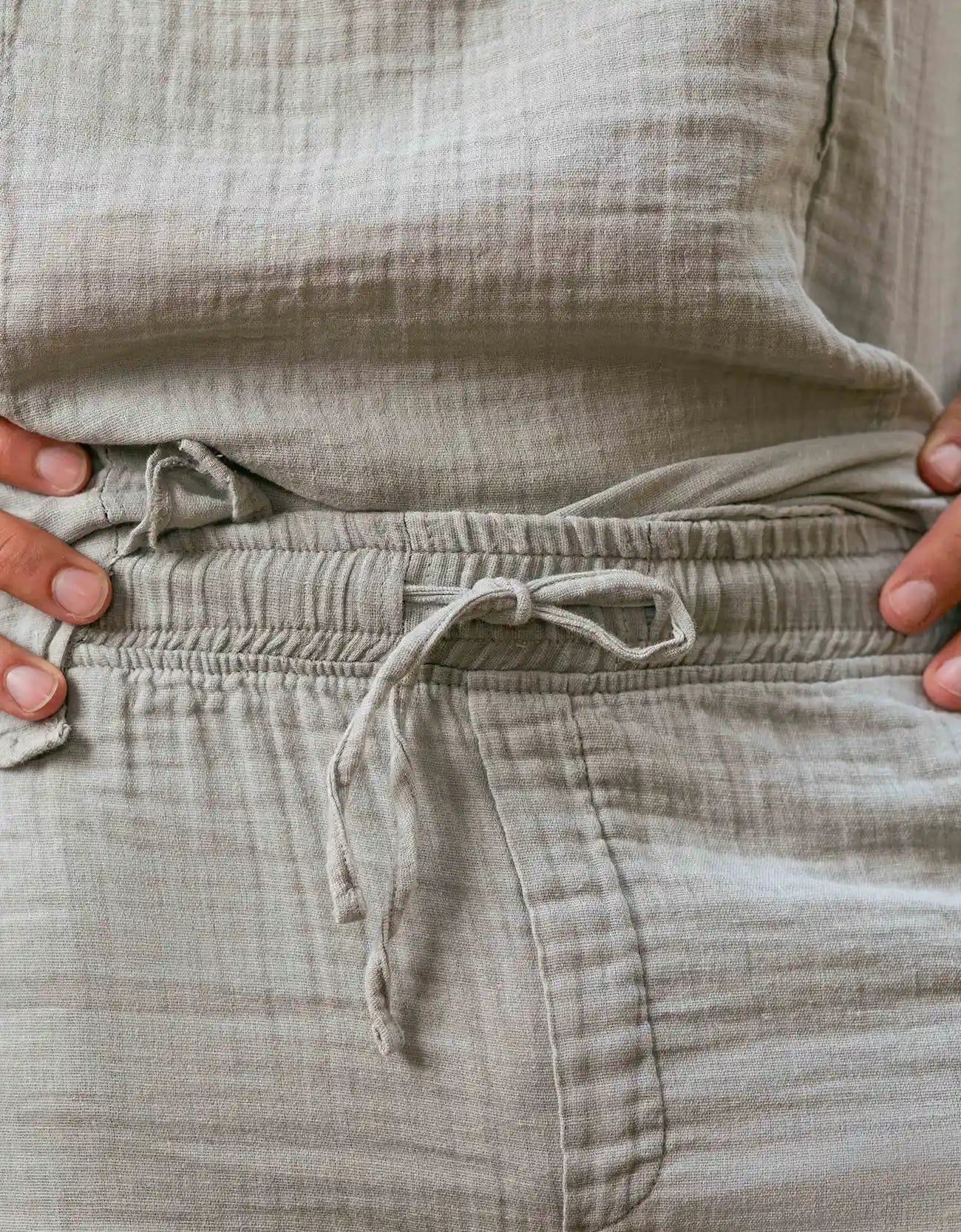 RELAXED FIT MUSLIN TROUSER