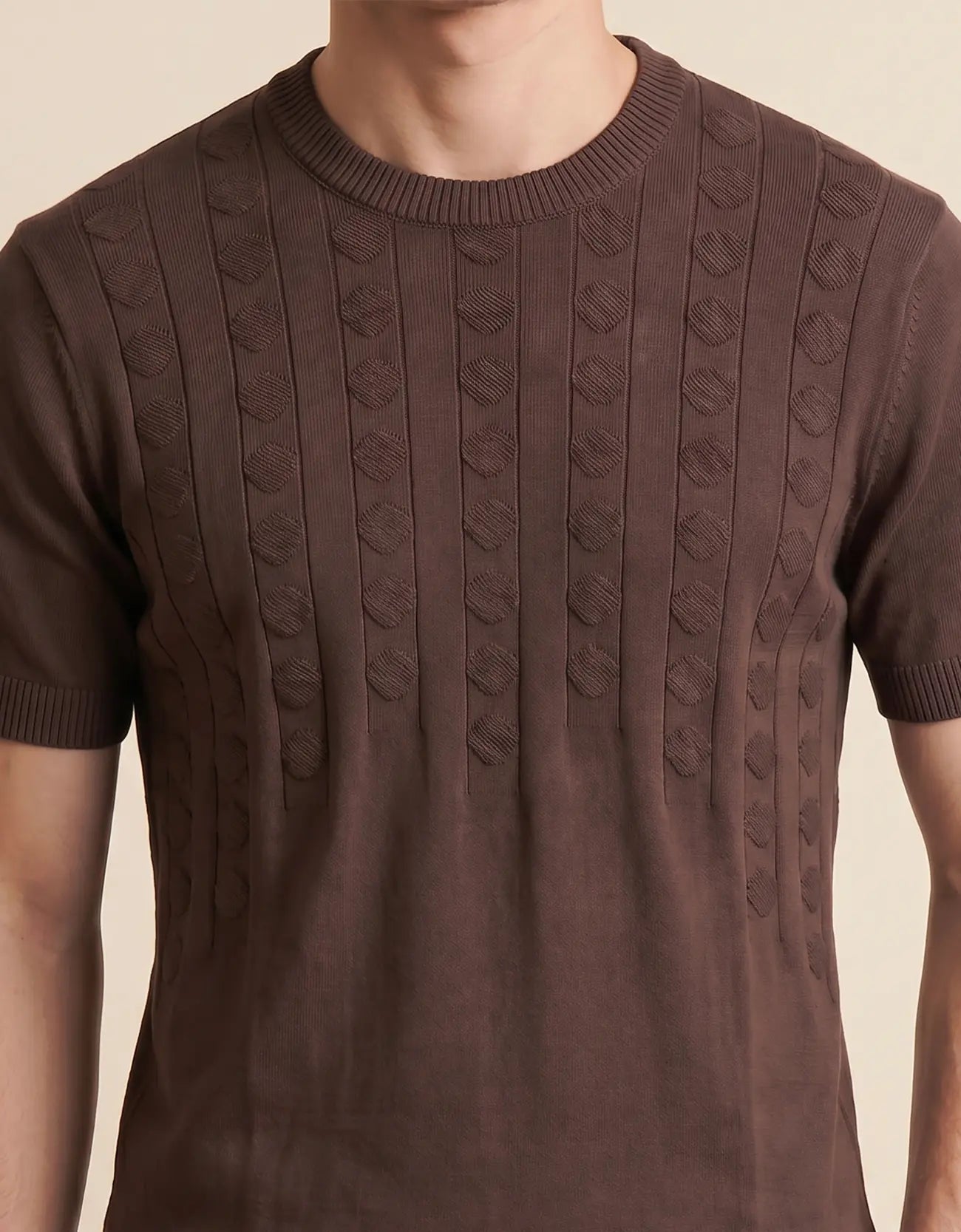 MEN'S TEXTURED KNIT T-SHIRT