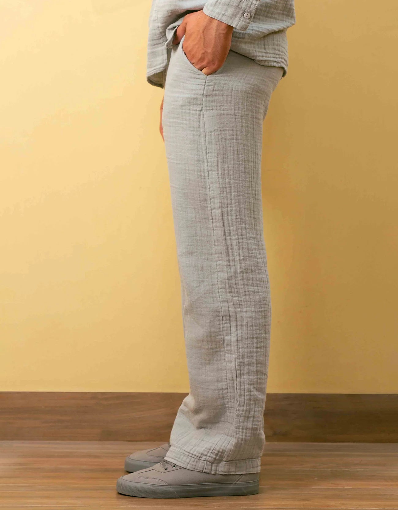 RELAXED FIT MUSLIN TROUSER