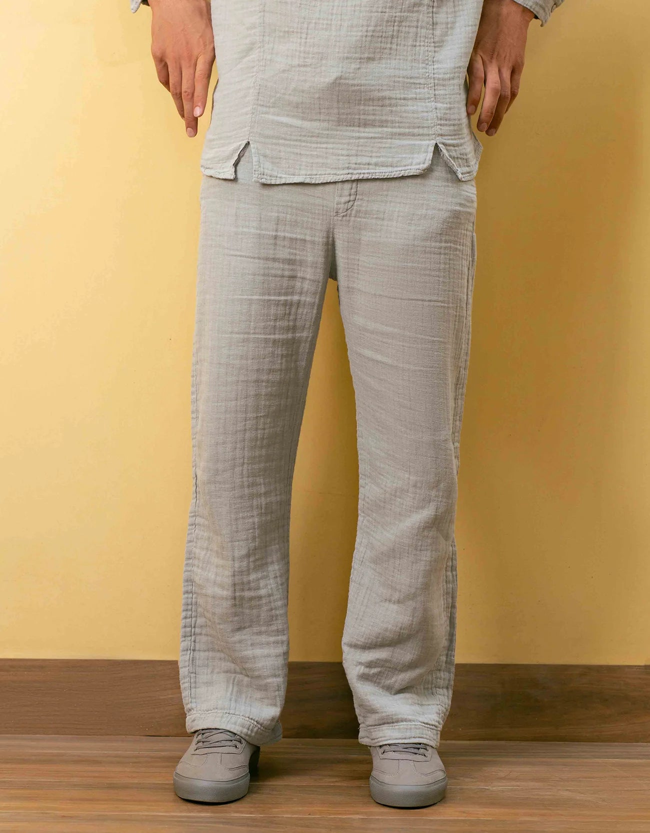 RELAXED FIT MUSLIN TROUSER